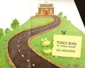 Illustration from Toad Makes a Road, Usborne Books